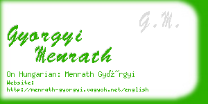 gyorgyi menrath business card